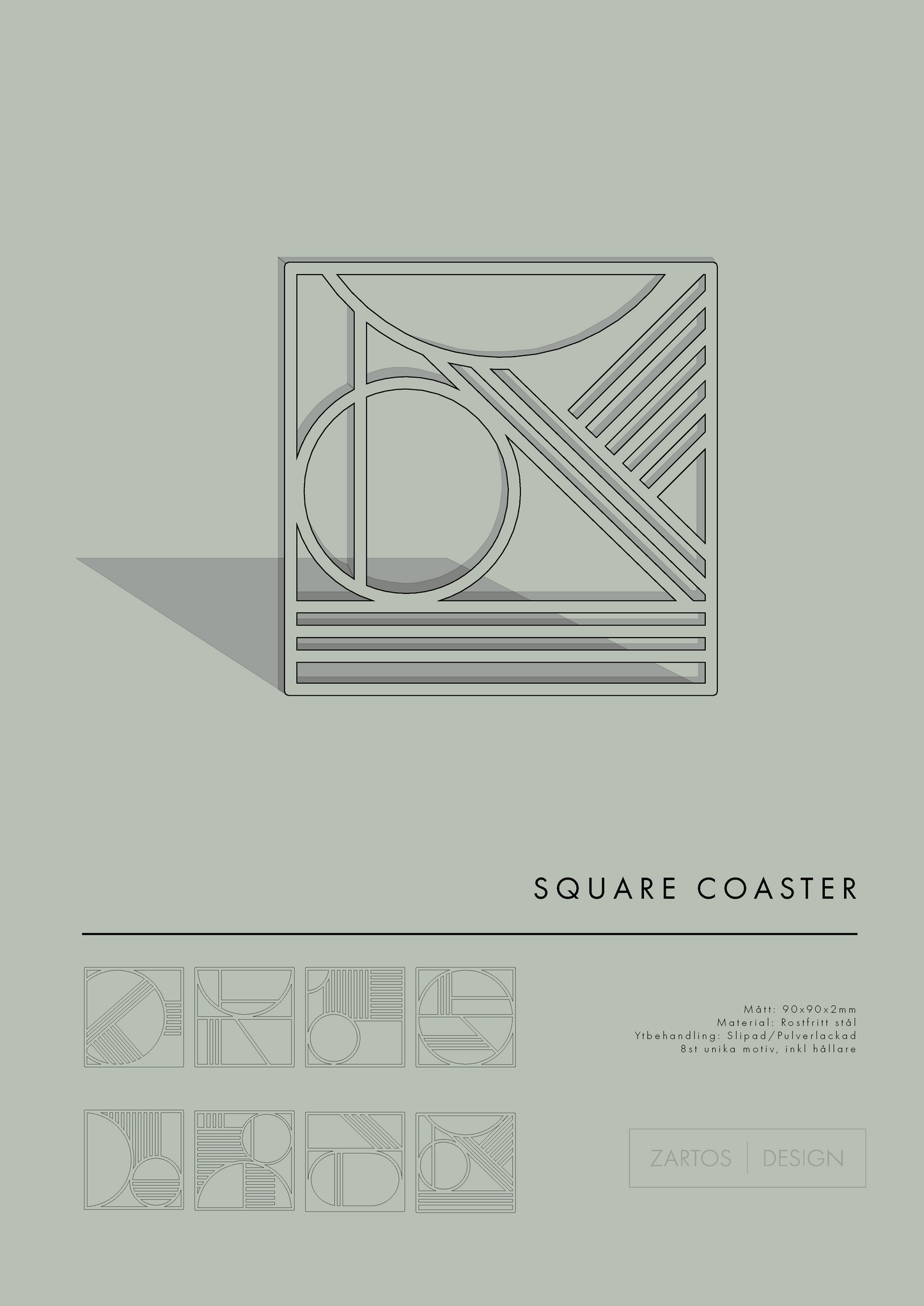 Square Coaster Steel